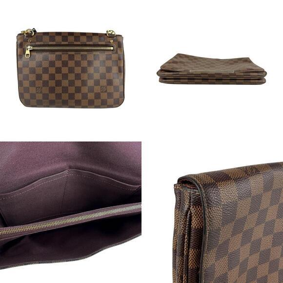 LOUIS VUITTON Authentic Brown Damier Canvas Shoulder Bag - Picture 3 of 5